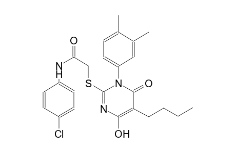 2-{[5-butyl-1-(3,4-dimethylphenyl)-4-hydroxy-6-oxo-1,6-dihydro-2-pyrimidinyl]sulfanyl}-N-(4-chlorophenyl)acetamide