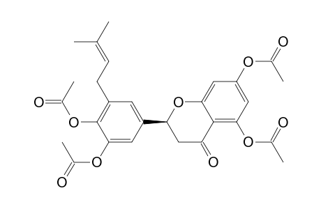 4H-1-Benzopyran-4-one, 5,7-bis(acetyloxy)-2-[3,4-bis(acetyloxy)-5-(3-methyl-2-butenyl)phenyl]-2,3-dihydro-, (S)-