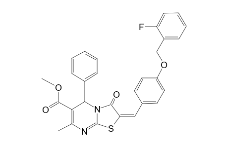 5H-Thiazolo[3,2-a]pyrimidine-6-carboxylic acid, 2-[[4-[(2-fluorophenyl)methoxy]phenyl]methylidene]-2,3-dihydro-7-methyl-3-oxo-5-phenyl-, methyl ester