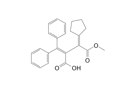 2-cyclopentylidene-3-(diphenylmethylene)succinic acid, 1-methyl ester