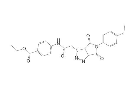 ethyl 4-{[(5-(4-ethylphenyl)-4,6-dioxo-4,5,6,6a-tetrahydropyrrolo[3,4-d][1,2,3]triazol-1(3aH)-yl)acetyl]amino}benzoate