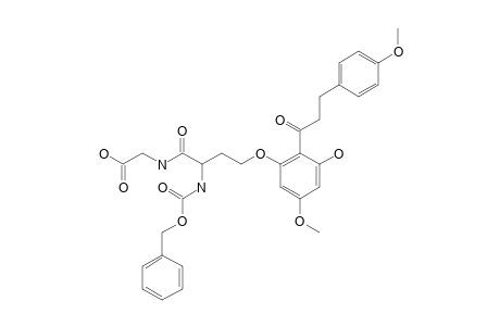 [N-BENZYLOXYCARBONYL-[O-(6'-HYDROXY-4,4'-DIMETHOXY-DIHYDRO-CHALCONE)-2'-YL]-HOMOSERYL]-GLYCINE