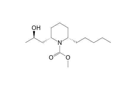 (+-)-trans-N-Methoxycarbonyl-N-[1-(2-hydroxypropyl)]-6-pentylpiperidine