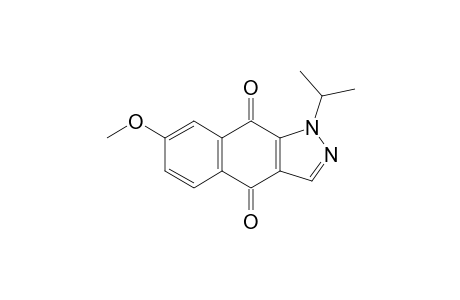 1H-Benz[f]indazole-4,9-dione, 7-methoxy-1-(1-methylethyl)-