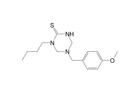 1,3,5-Triazine-2(1H)-thione, 1-butyltetrahydro-5-[(4-methoxyphenyl)methyl]-