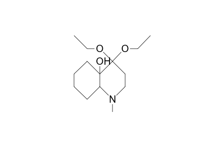 trans-4,4-Ethoxy-4a-hydroxy-1-methyl-octahydro-quinoline