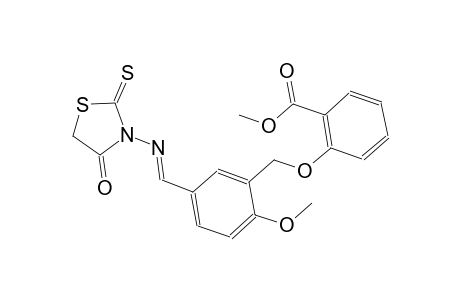methyl 2-[(2-methoxy-5-{(E)-[(4-oxo-2-thioxo-1,3-thiazolidin-3-yl)imino]methyl}benzyl)oxy]benzoate