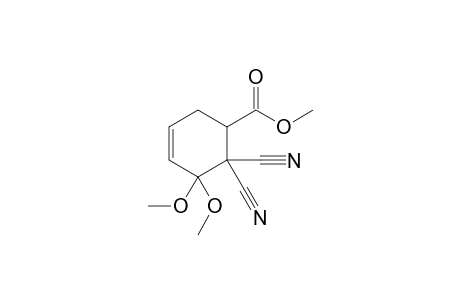 6,6-Dicyano-5,5-dimethoxy-1-cyclohex-3-enecarboxylic acid methyl ester