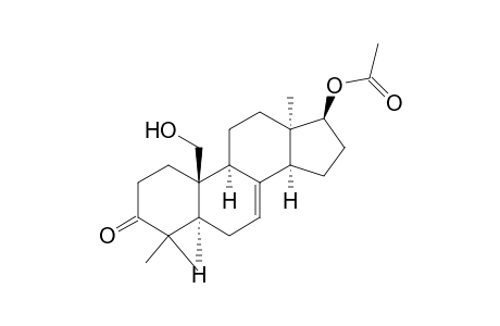 Androst-7-en-3-one, 17-(acetyloxy)-19-hydroxy-4,4-dimethyl-, (5.alpha.,13.alpha.,17.beta.)-