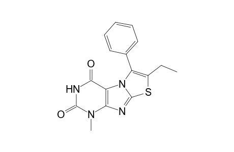 3-Phenyl-2-ethyl-8-methyl-6H-thiazolo[3,2-f]xanthine