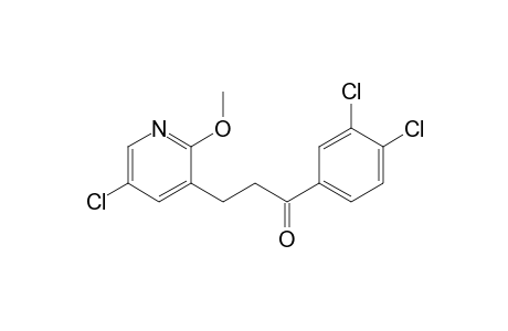 3-(5-Chloranyl-2-methoxy-pyridin-3-yl)-1-(3,4-dichlorophenyl)propan-1-one