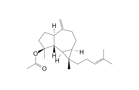 (1S,1aR,4aR,7S,7aR,7bR)-1,7-dimethyl-4-methylene-1-(4-methylpent-3-enyl)decahydro-1H-cyclopropa[e]azulen-7-yl acetate