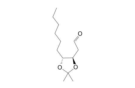 2-[(4R,5R)-5-hexyl-2,2-dimethyl-1,3-dioxolan-4-yl]acetaldehyde