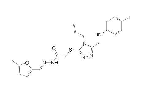 2-({4-allyl-5-[(4-iodoanilino)methyl]-4H-1,2,4-triazol-3-yl}sulfanyl)-N'-[(E)-(5-methyl-2-furyl)methylidene]acetohydrazide
