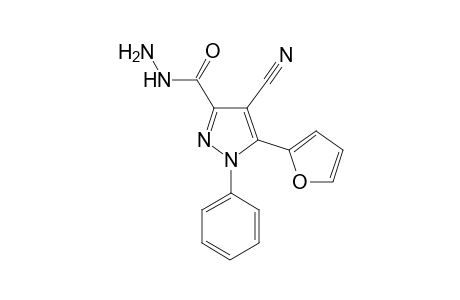 4-cyano-5-(furan-2-yl)-1-phenyl-1H-pyrazole-3-carbohydrazide