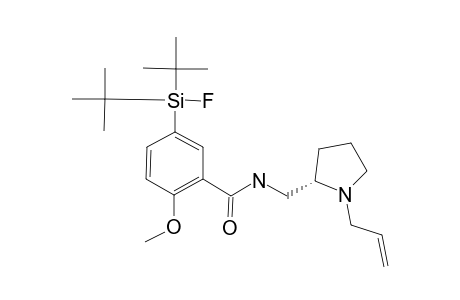 (S)-N-[(1-ALLYLPYRROLIDINE-2-YL)-METHYL]-5-(DI-TERT.-BUTYLFLUOROSILYL)-2-METHOXYBENZAMIDE;SIFA-DMFP