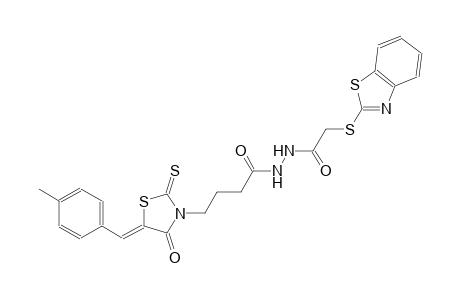 N'-[(1,3-benzothiazol-2-ylsulfanyl)acetyl]-4-[(5Z)-5-(4-methylbenzylidene)-4-oxo-2-thioxo-1,3-thiazolidin-3-yl]butanohydrazide