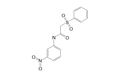 N-(3-nitrophenyl)-2-phenylsulfonylacetamide