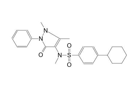 benzenesulfonamide, 4-cyclohexyl-N-(2,3-dihydro-1,5-dimethyl-3-oxo-2-phenyl-1H-pyrazol-4-yl)-N-methyl-