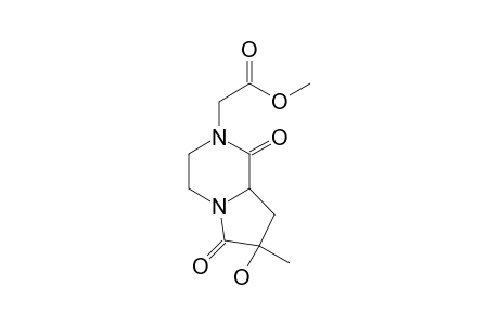 2-(7-hydroxy-1,6-diketo-7-methyl-3,4,8,8a-tetrahydropyrrolo[5,1-c]pyrazin-2-yl)acetic acid methyl ester