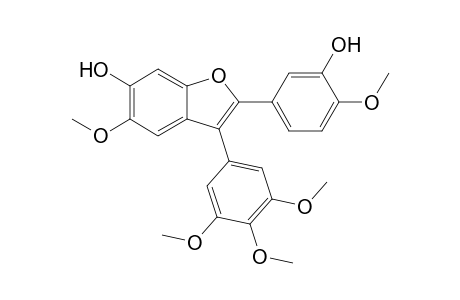 2-(3-hydroxy-4-methoxy-phenyl)-5-methoxy-3-(3,4,5-trimethoxyphenyl)benzofuran-6-ol