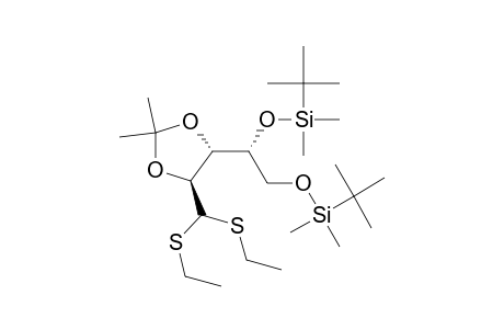 4,5-Di-O-(tert-butyldimethylsilyl)-2,3-O-isopropylidene-D-arabinose Diethyl Dithioacetal
