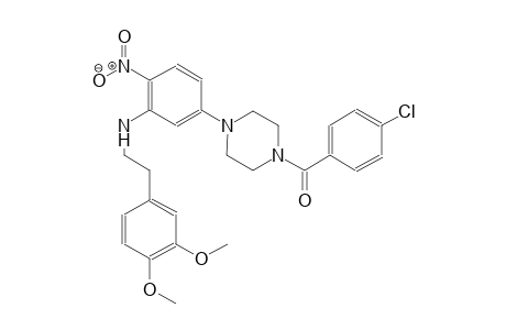 benzeneethanamine, N-[5-[4-(4-chlorobenzoyl)-1-piperazinyl]-2-nitrophenyl]-3,4-dimethoxy-