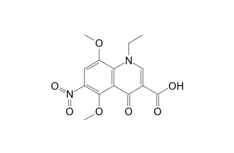 1-Ethyl-4-keto-5,8-dimethoxy-6-nitro-quinoline-3-carboxylic acid
