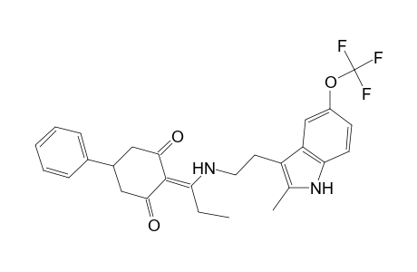 2-[1-({2-[2-methyl-5-(trifluoromethoxy)-1H-indol-3-yl]ethyl}amino)propylidene]-5-phenyl-1,3-cyclohexanedione