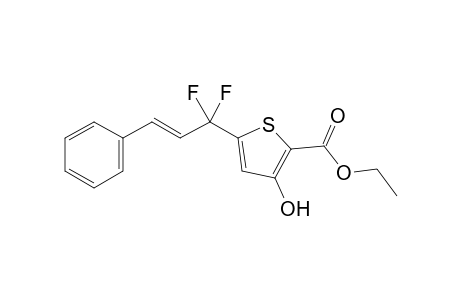 5-Ethoxycarbonyl-4-hydroxy-2-(1,1-difluoro-3-phenylprop-2-enyl)thiophene