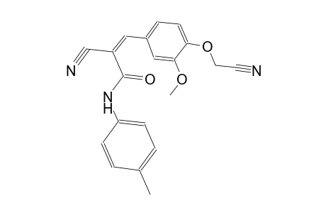 (2Z)-2-cyano-3-[4-(cyanomethoxy)-3-methoxyphenyl]-N-(4-methylphenyl)-2-propenamide