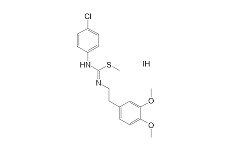 3-(p-CHLOROPHENYL)-1-(3,4-DIMETHOXYPHENETHYL)-2-METHYL-2-THIOPSEUDOUREA, MONOHYDROIODIDE