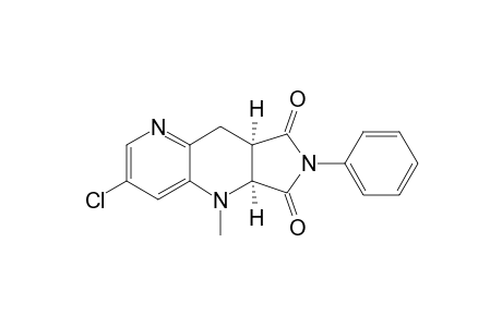 cis-3-Chloro-5-methyl-7-phenyl-8a,9-dihydro-5H-pyrrolo[3,4-b]-1,5-naphthyridine-6,8(5aH,7H)-dione