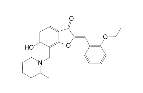3(2H)-benzofuranone, 2-[(2-ethoxyphenyl)methylene]-6-hydroxy-7-[(2-methyl-1-piperidinyl)methyl]-, (2Z)-