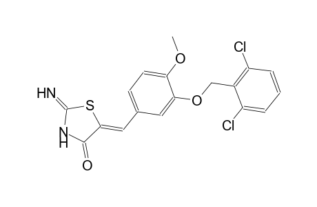(5Z)-5-{3-[(2,6-dichlorobenzyl)oxy]-4-methoxybenzylidene}-2-imino-1,3-thiazolidin-4-one