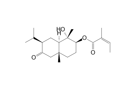 (Z)-2-Methylbut-2-enoic acid (1S,2S,4aR,7R,8aR)-1-hydroxy-7-isopropyl-1,4a-dimethyl-6-oxodecahydronaphthalen-2-yl ester