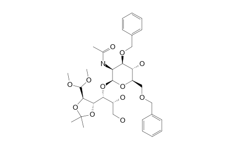 4-O-(2-ACETAMIDO-3,6-DI-O-BENZYL-2-DEOXY-BETA-D-MANNOPYRANOSYL)-2,3-O-ISOPROPYLIDENE-ALDEHYDO-D-GLUCOSE-DIMETHYL-ACETAL
