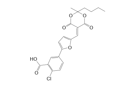 5-[5-(2-butyl-2-methyl-4,6-dioxo-[1,3]dioxan-5-ylidenemethyl)-furan-2-yl]-2-chloro-benzoic acid