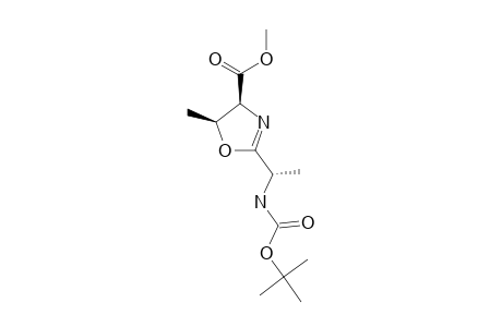 (4S,5S)-2-[(2R)-1-N-TERT.-BUTOXYCARBONYL-AMINO]-ETHYL-5-METHYLOXAZOLINE-4-CARBOXYLIC-ACID-METHYLESTER