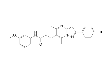 pyrazolo[1,5-a]pyrimidine-6-propanamide, 2-(4-chlorophenyl)-N-(3-methoxyphenyl)-5,7-dimethyl-