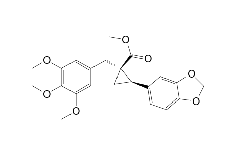 cis-Methyl 1-(3,4,5-trimethoxybenzyl)-2-(3,4-(methylenedioxy)-phenyl)cyclopropanecarboxylate
