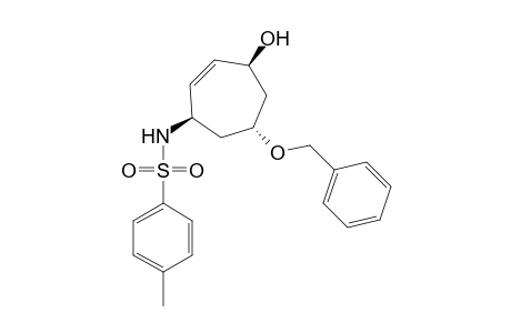 1.beta.-(p-toluenesulfonamido)-4.beta.-hydroxy-6.alpha.-(benzyloxy)-2-cycloheptene