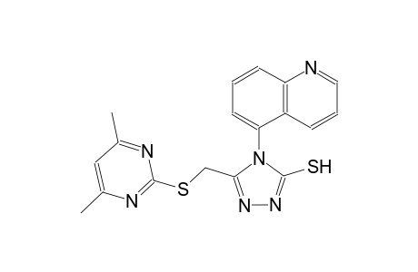 4H-1,2,4-triazole-3-thiol, 5-[[(4,6-dimethyl-2-pyrimidinyl)thio]methyl]-4-(5-quinolinyl)-