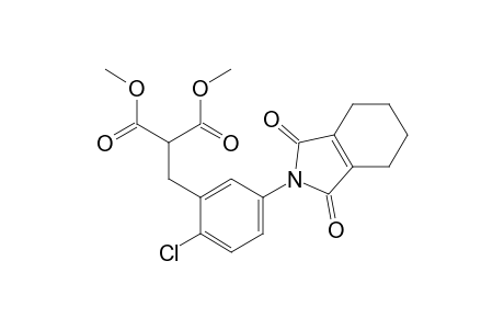 Propanedioic acid, [[2-chloro-5-(1,3,4,5,6,7-hexahydro-1,3-dioxo-2H-isoindol-2-yl)phenyl]methyl]-, dimethyl ester