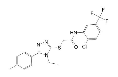 N-[2-chloro-5-(trifluoromethyl)phenyl]-2-{[4-ethyl-5-(4-methylphenyl)-4H-1,2,4-triazol-3-yl]sulfanyl}acetamide