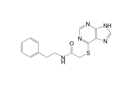 N-(2-phenylethyl)-2-(9H-purin-6-ylsulfanyl)acetamide