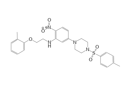 benzenamine, N-[2-(2-methylphenoxy)ethyl]-5-[4-[(4-methylphenyl)sulfonyl]-1-piperazinyl]-2-nitro-