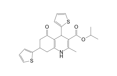 2-Methyl-5-oxo-4,7-dithiophen-2-yl-4,6,7,8-tetrahydro-1H-quinoline-3-carboxylic acid propan-2-yl ester