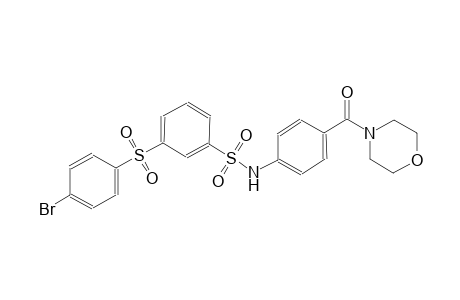 benzenesulfonamide, 3-[(4-bromophenyl)sulfonyl]-N-[4-(4-morpholinylcarbonyl)phenyl]-