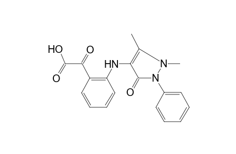 2-keto-2-[2-[(3-keto-1,5-dimethyl-2-phenyl-3-pyrazolin-4-yl)amino]phenyl]acetic acid